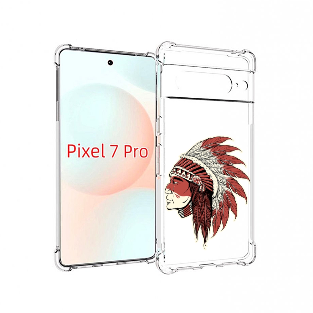 

Чехол Mypads Красный Индеец Для Google Pixel 7 Pro, Прозрачный, Tocco