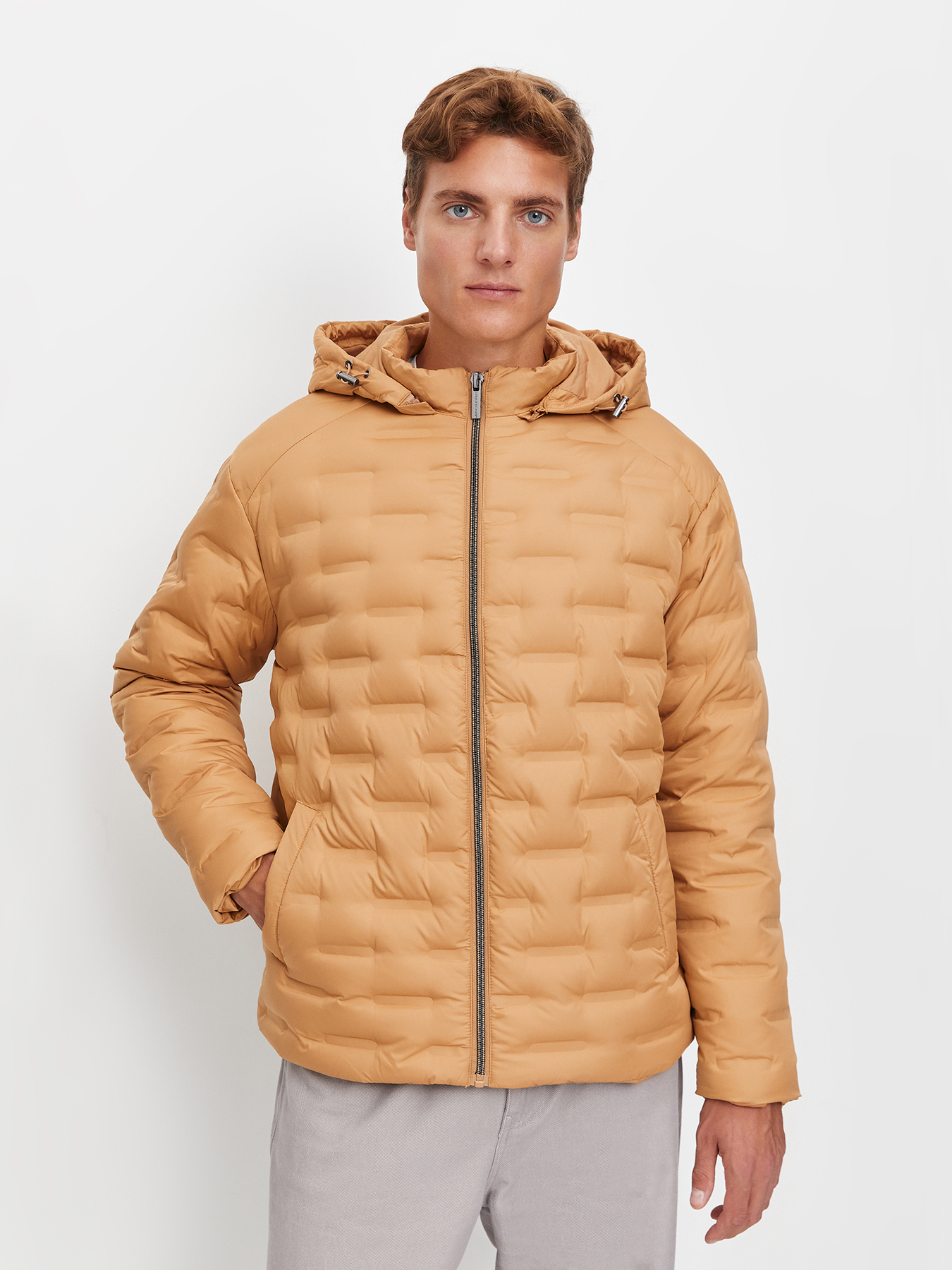 

Куртка мужская Just Clothes 443548 коричневая 50 RU, Коричневый, 443548