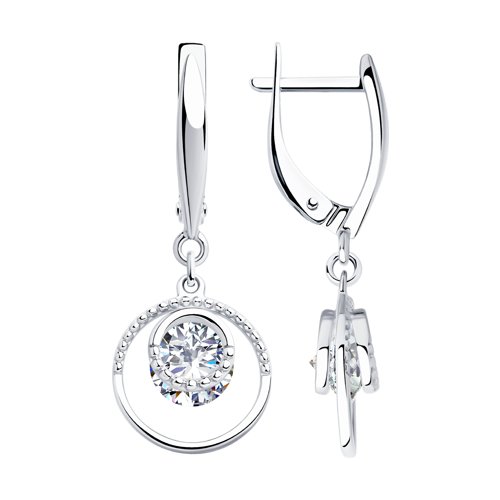 

Серьги подвески из серебра ЯХОНТ Золотой 207670, фианит, 207670