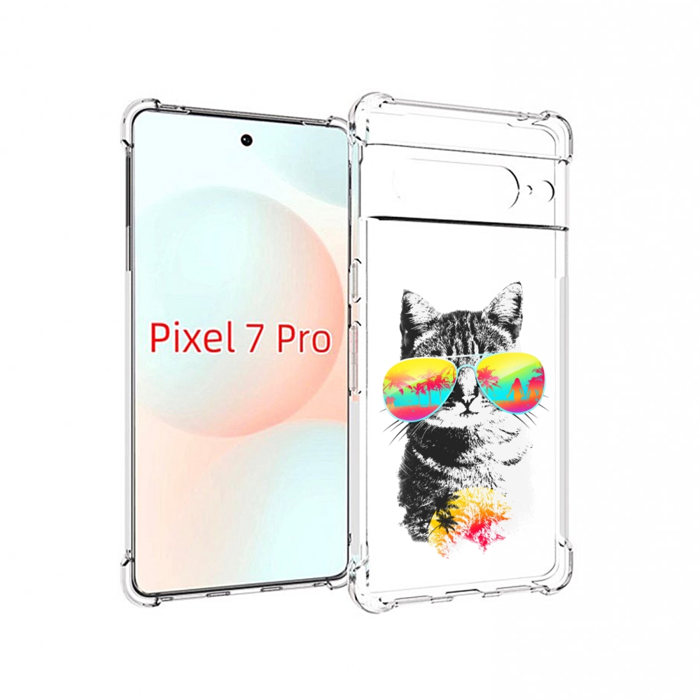 

Чехол Mypads Крутой Кот Для Google Pixel 7 Pro, Прозрачный, Tocco