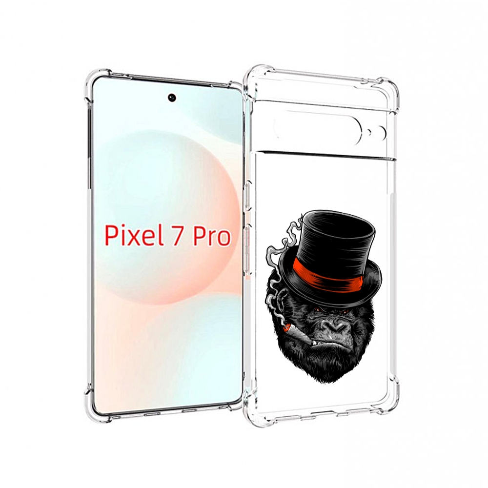 

Чехол Mypads Дизайнерская Горилла Для Google Pixel 7 Pro, Прозрачный, Tocco