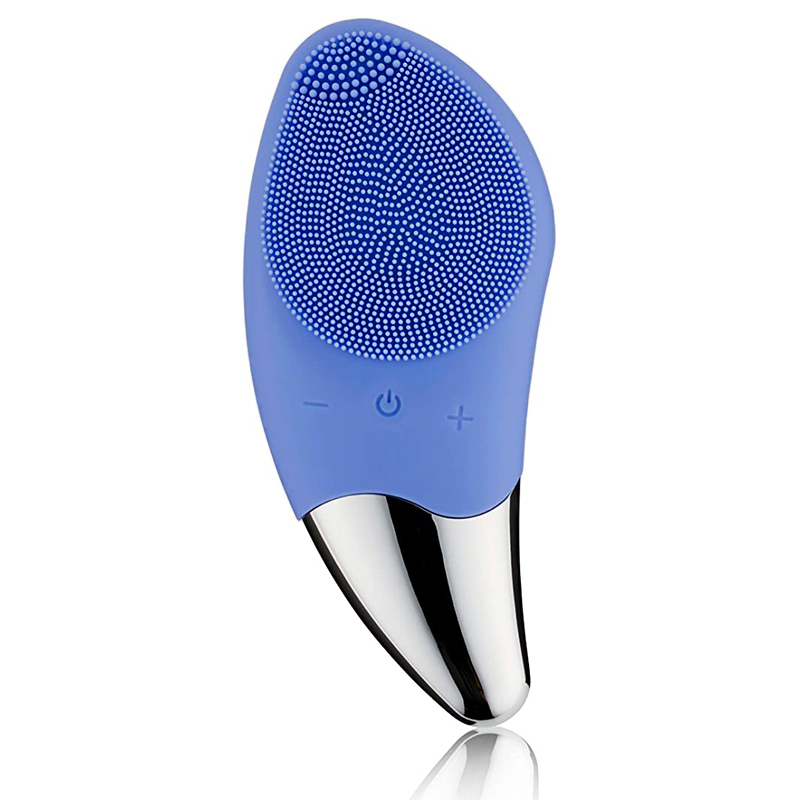 фото Электрическая щётка sonic facial brush для чистки лица синяя baziator