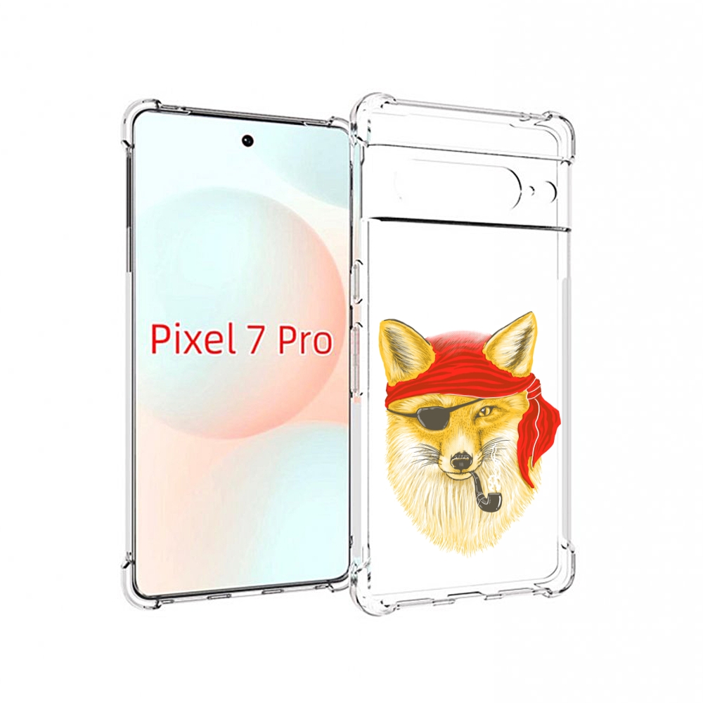 

Чехол Mypads Лиса-Пират Для Google Pixel 7 Pro, Прозрачный, Tocco