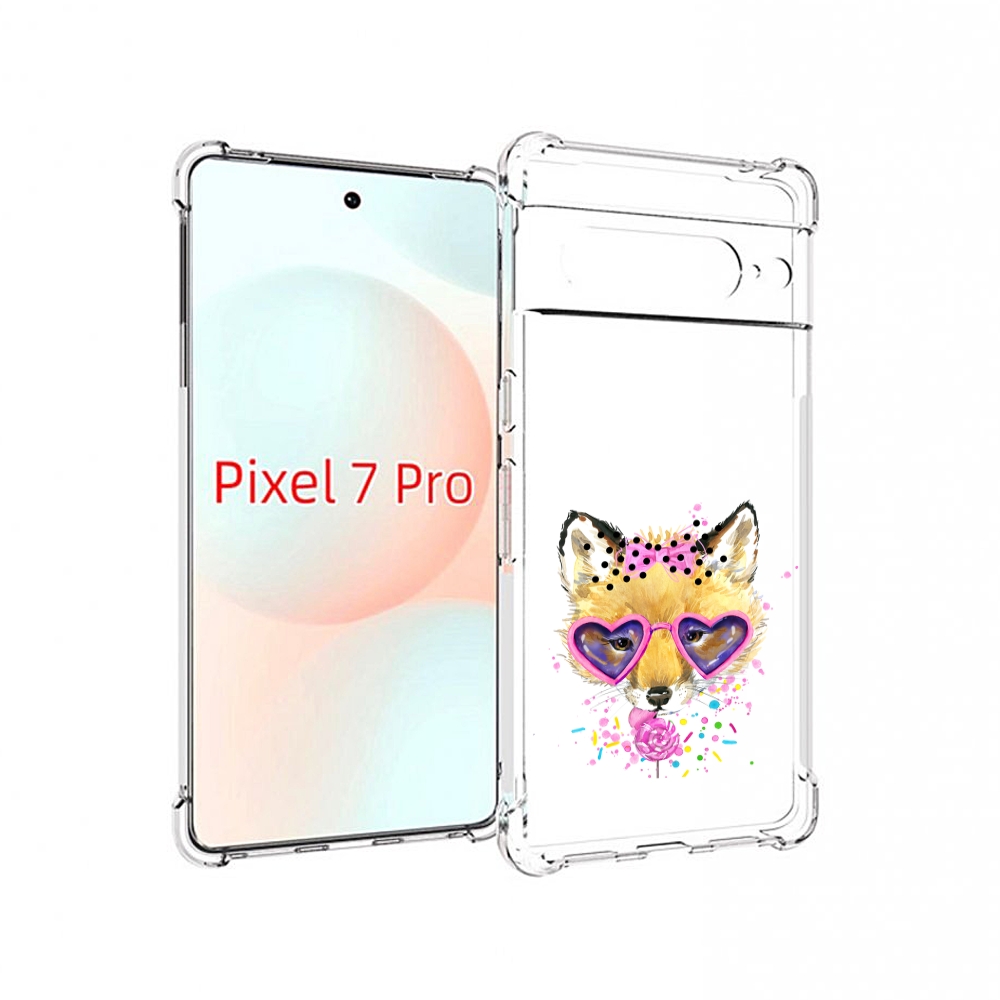 

Чехол Mypads Лисенок С Бантиком Для Google Pixel 7 Pro, Прозрачный, Tocco