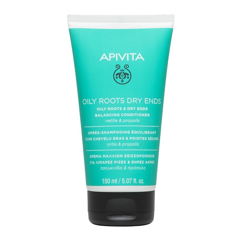 

Кондиционер балансирующий Apivita Oily Roots & Dry Ends с Крапивой и Прополисом 150 мл