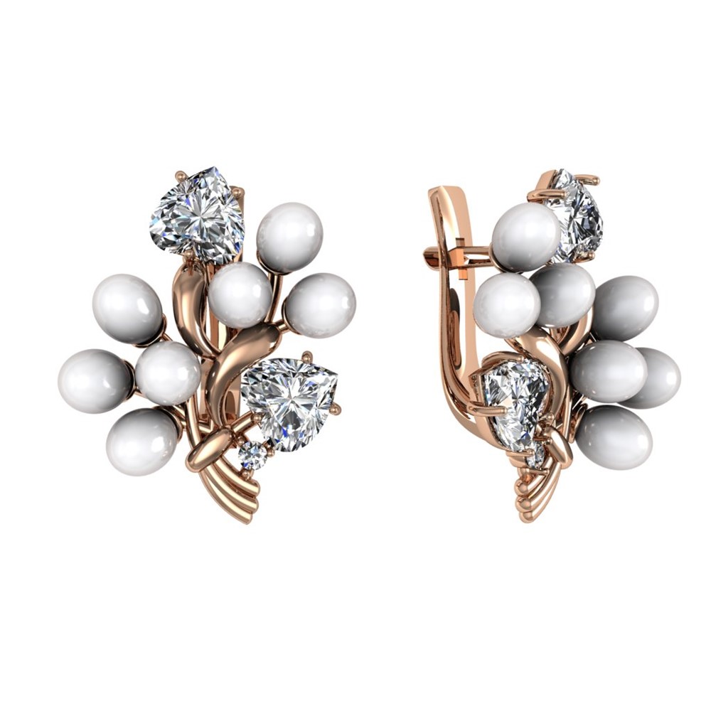 Серьги из серебра с жемчугом ПРИВОЛЖСКИЙ ЮВЕЛИР 302403-FA11ZM07