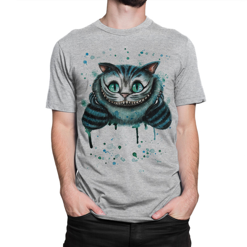 

Футболка мужская Dream Shirts Чеширский Кот 346046222 серая S, Серый, Чеширский Кот 346046222