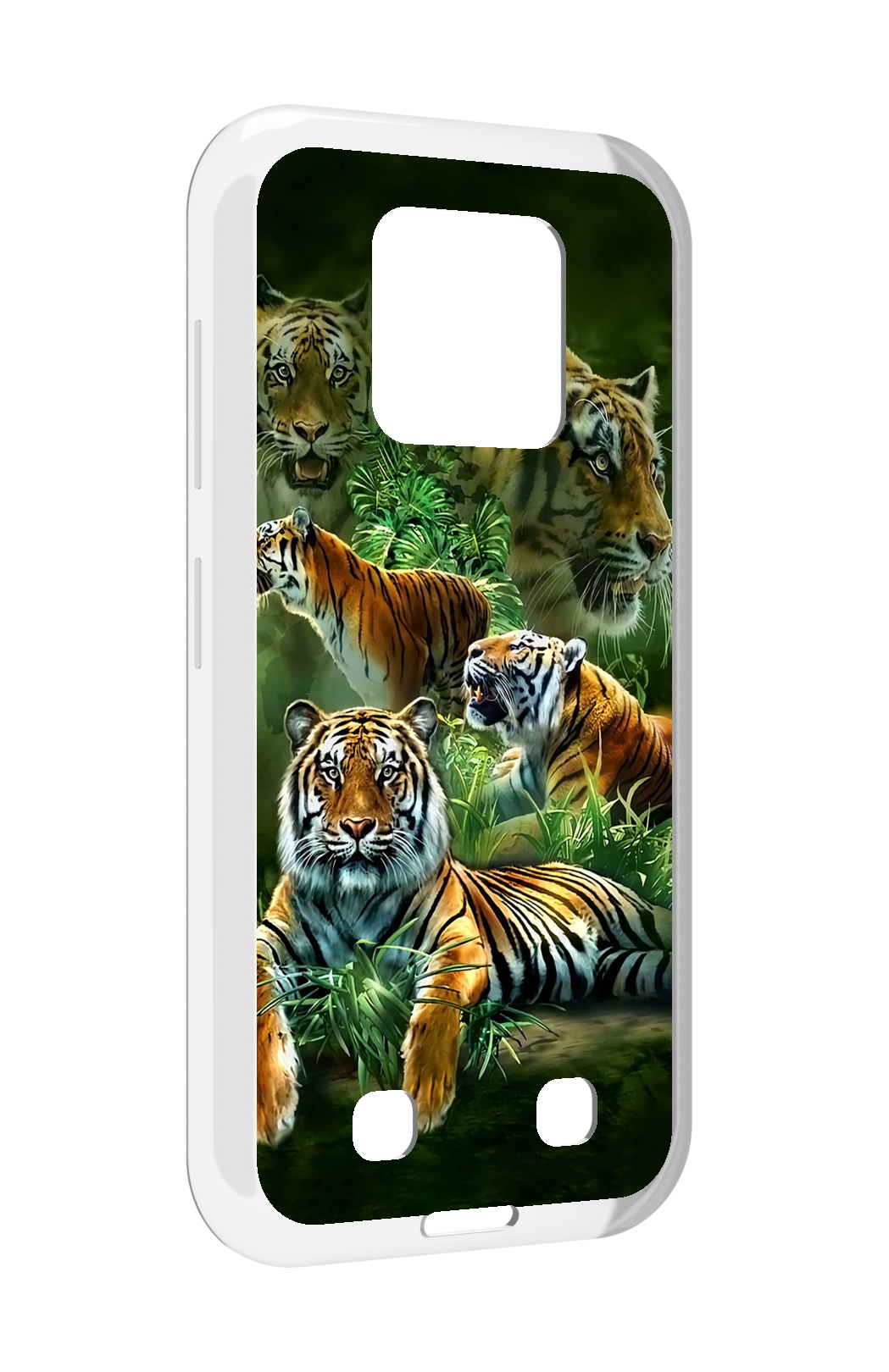 

Чехол MyPads Тигры для Oukitel WP18, Прозрачный, Tocco