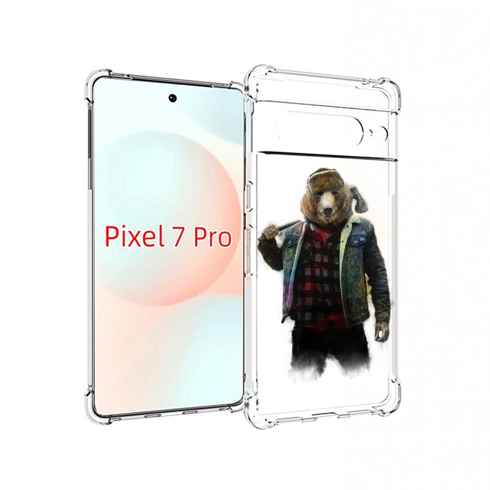 

Чехол Mypads Медведь С Топором Для Google Pixel 7 Pro, Прозрачный, Tocco