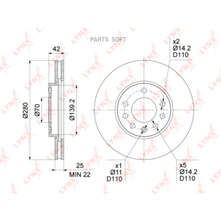 

Диск Тормозной Передний (280x25) Opel Astra G/H 98-10 / Combo 04> / Corsa C 03-09 / Meriva