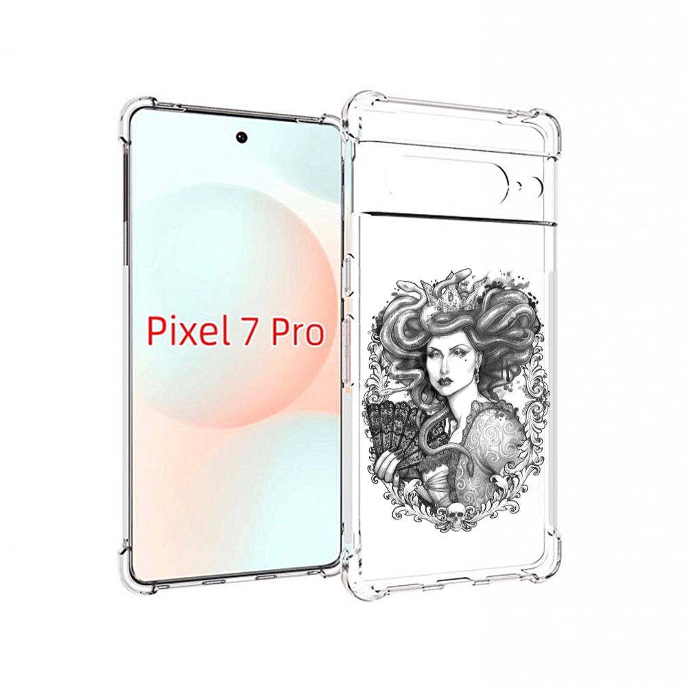 

Чехол Mypads Медуза Черно Белый Для Google Pixel 7 Pro, Прозрачный, Tocco