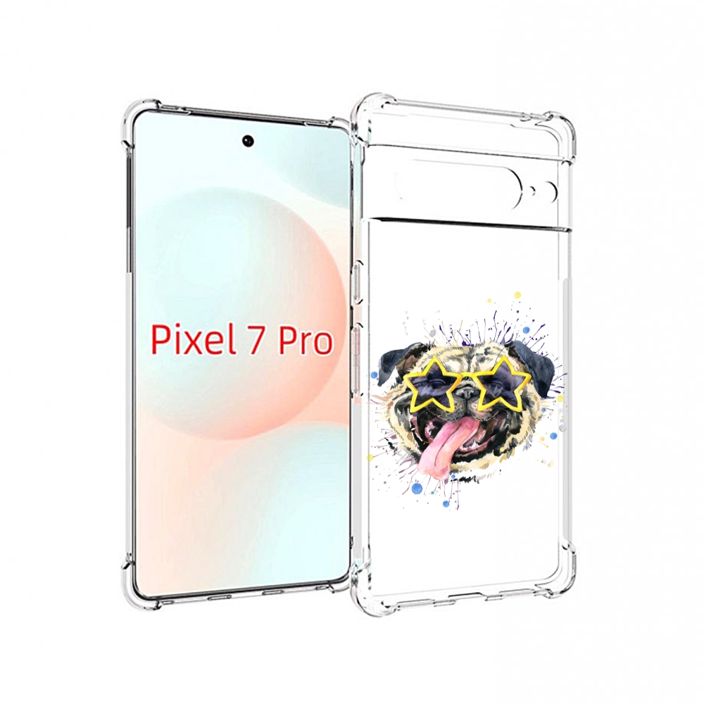 

Чехол Mypads Мопс Боксер Для Google Pixel 7 Pro, Прозрачный, Tocco