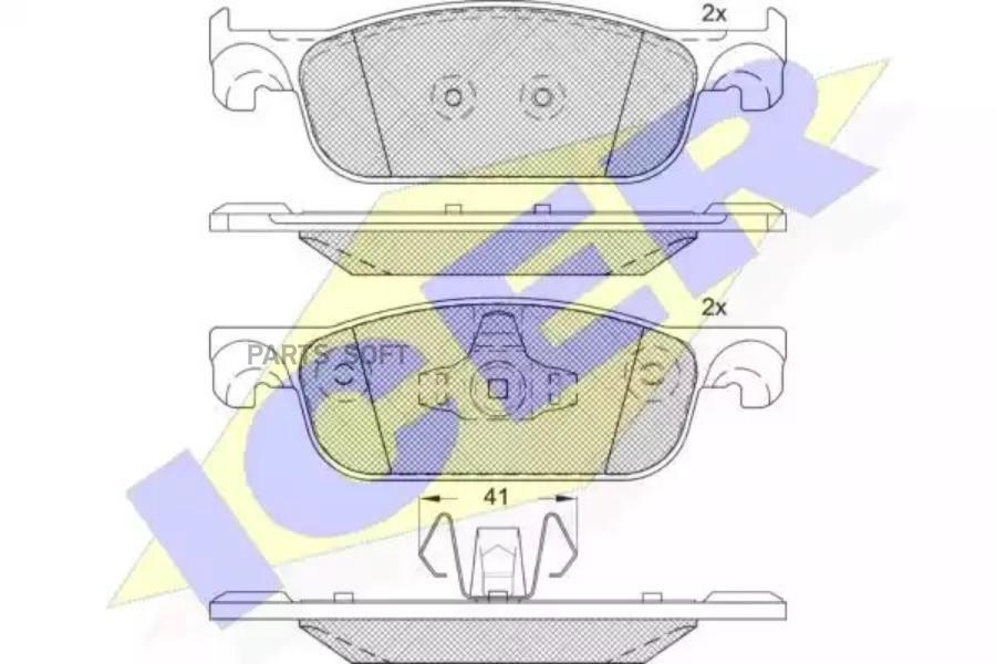 

Колодки торм.пер. RENAULT Clio IV/Logan II/Sandero II 12-> ICER