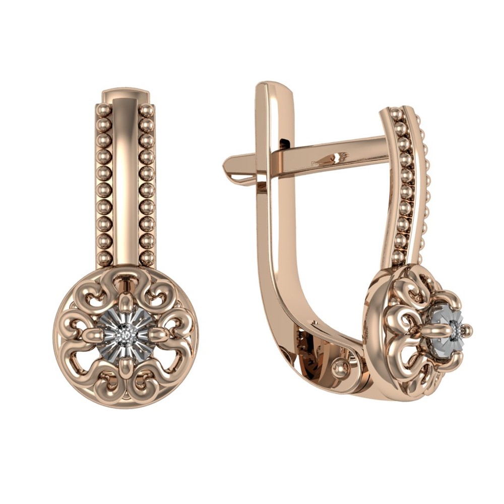 

Серьги из серебра с бриллиантом ПРИВОЛЖСКИЙ ЮВЕЛИР 306637-BR, 306637-BR