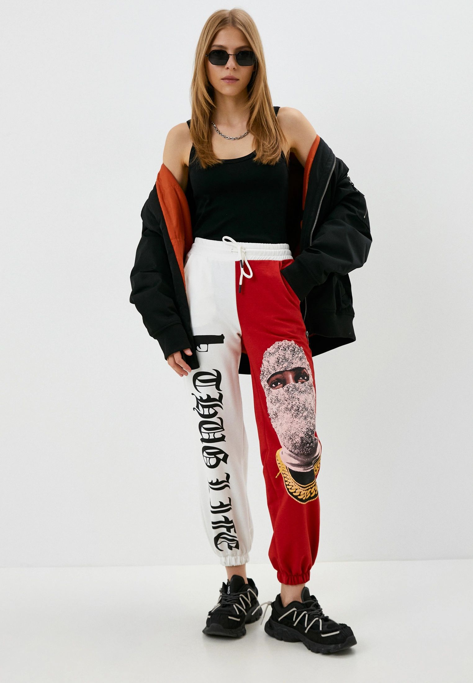 

Спортивные брюки женские BLACKSI 5036 красные 2XL, Красный, 5036