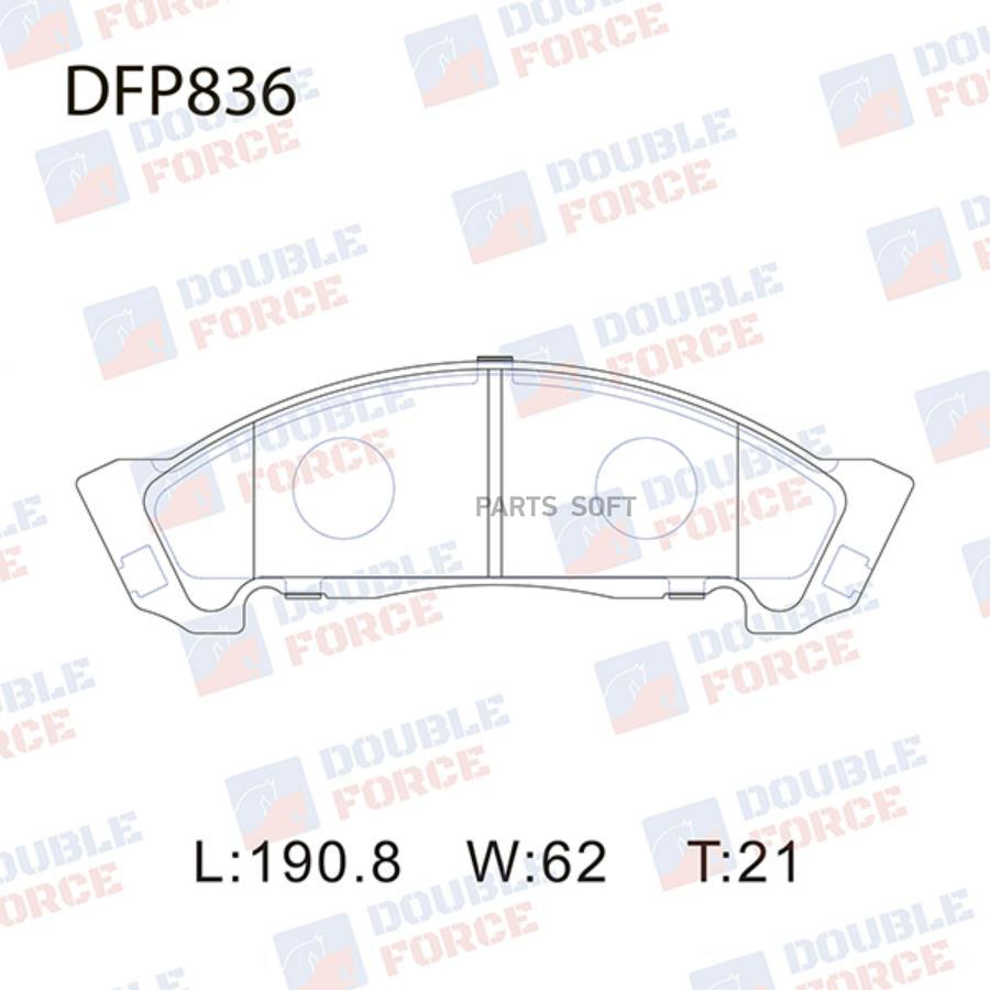 

Тормозные колодки DOUBLE FORCE дисковые DFP836