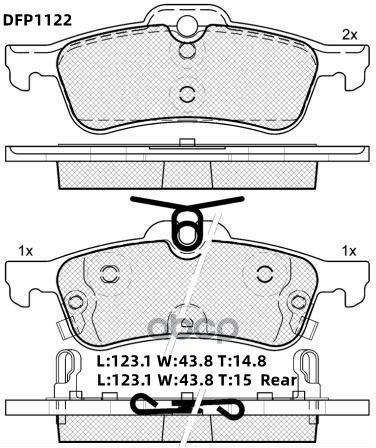

Тормозные колодки DOUBLE FORCE дисковые DFP1122