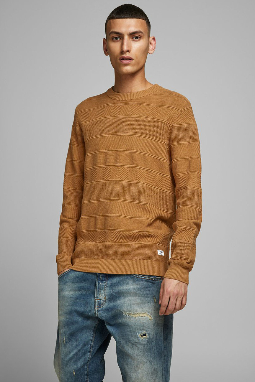 фото Джемпер мужской 12175915 jack & jones коричневый 50 ru