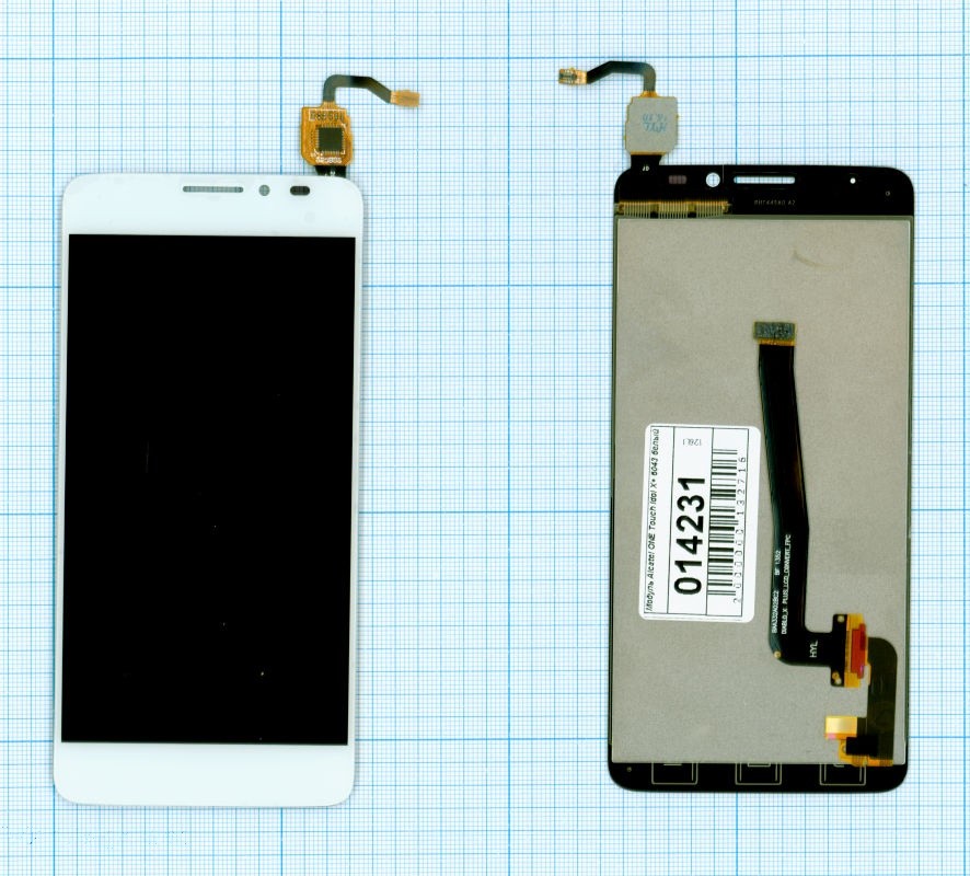 Дисплей с тачскрином для Alcatel ONE Touch Idol X+ 6043 6043A 6043D белый