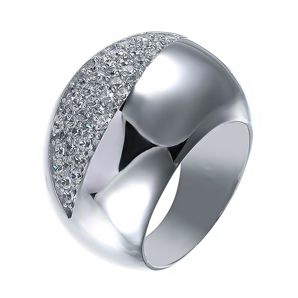 Кольцо из серебра р. 16,5 JV JR-2442_001_WG, фианит