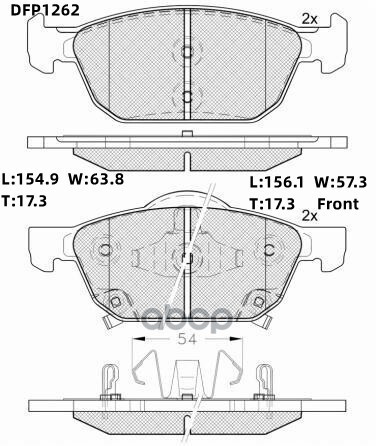 

Тормозные колодки DOUBLE FORCE дисковые DFP1262