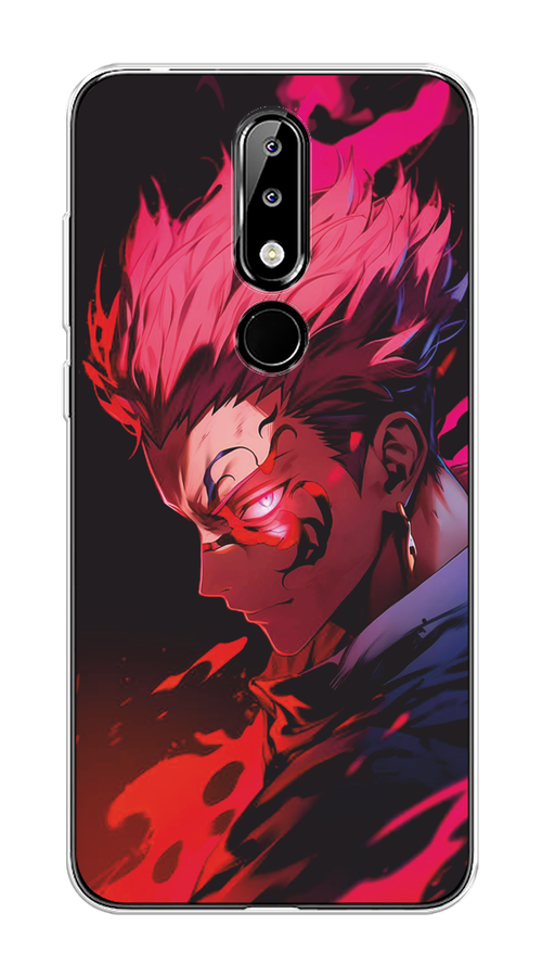 

Чехол Awog на Nokia 5.1 Plus (X5) "Взгляд Сукуны", Розовый;красный;черный, 121950-1