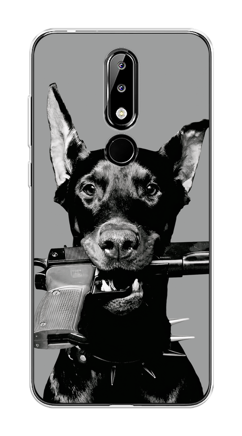 

Чехол Awog на Nokia 5.1 Plus (X5) "Доберман", Серый, 121950-1