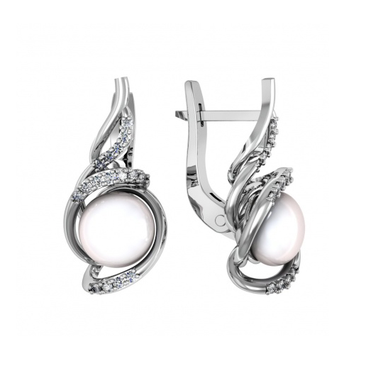 

Серьги из серебра ЯХОНТ Золотой 208474, жемчуг/фианит, 208474