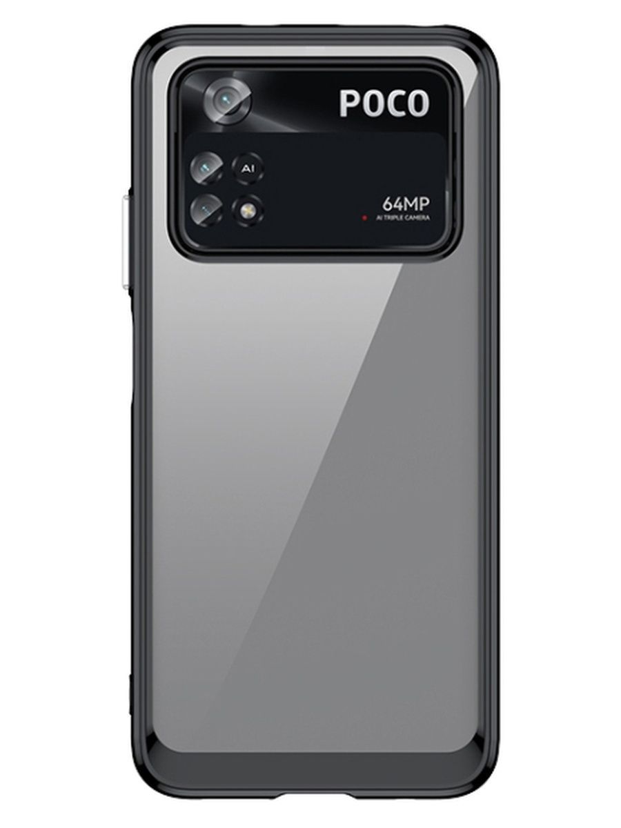 

Brodef Color пластиковый противоударный чехол для Poco M4 Pro 4G черный