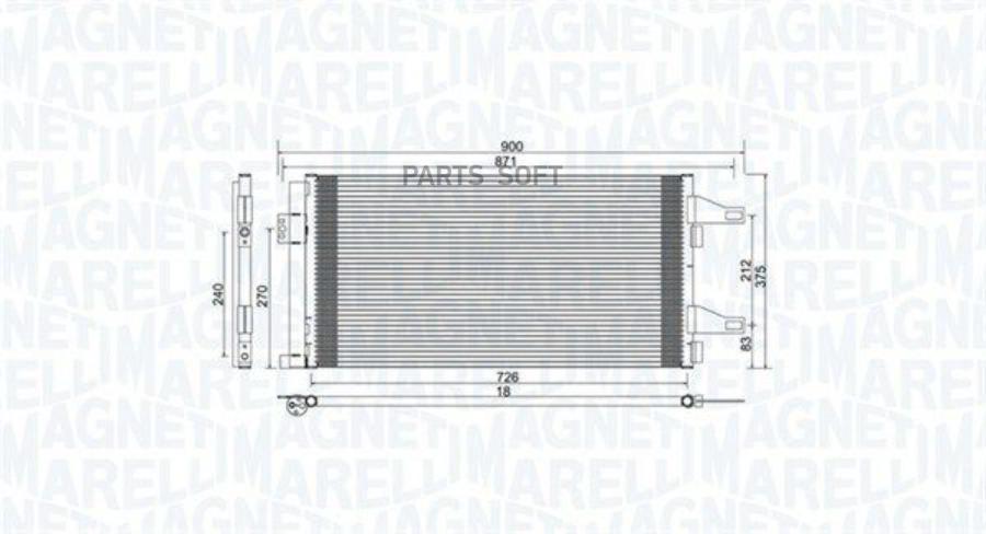 

MAGNETI MARELLI Радиатор кондиционера