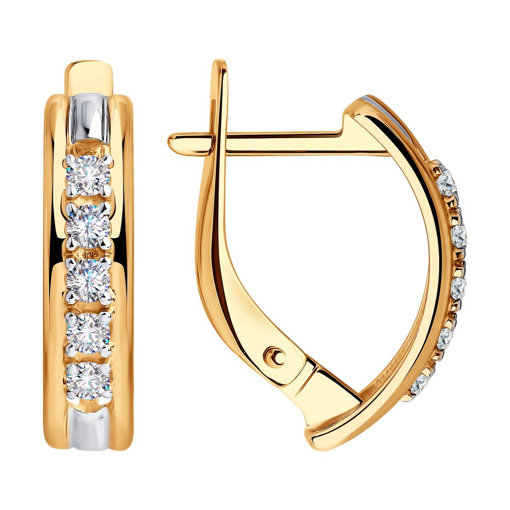 

Серьги из желтого золота со swarovski Яхонт Ювелирный 208939, 208939