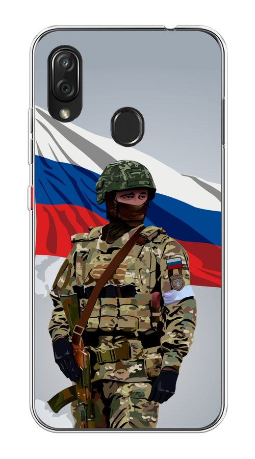 

Чехол Awog на ZTE Blade V10 Vita "Солдат с флагом", Белый;синий;красный;зеленый, 132650-1