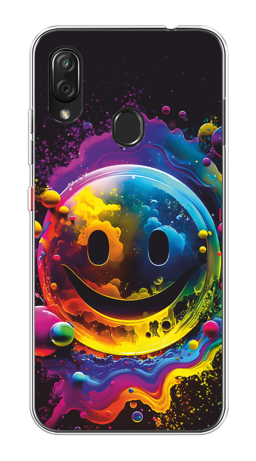 

Чехол Awog на ZTE Blade V10 Vita "Кислотный смайл", Фиолетовый;желтый;синий, 132650-1