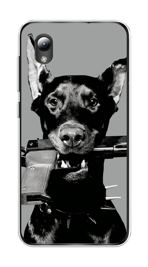 

Чехол Awog на ZTE Blade A3 2019/L8/ZTE Blade A31 lite "Доберман", Серый, 132850-1