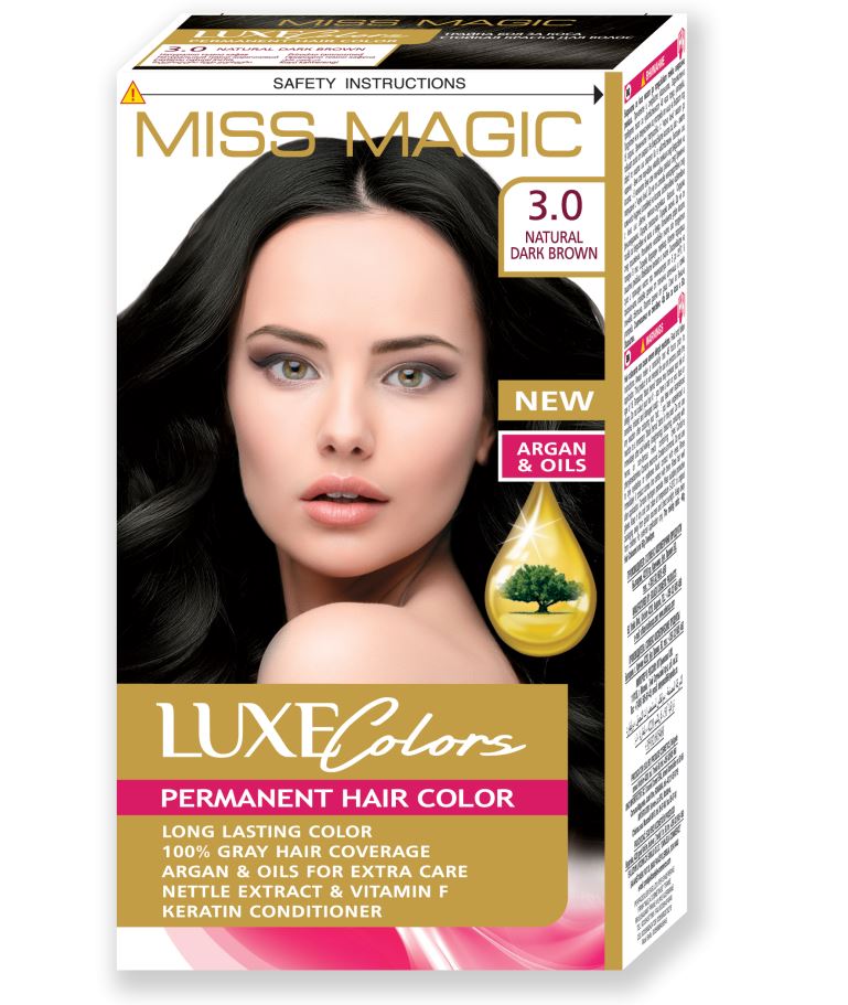 Краска Miss Magic Luxe Colors для волос 3.0-натуральный темно-коричневый