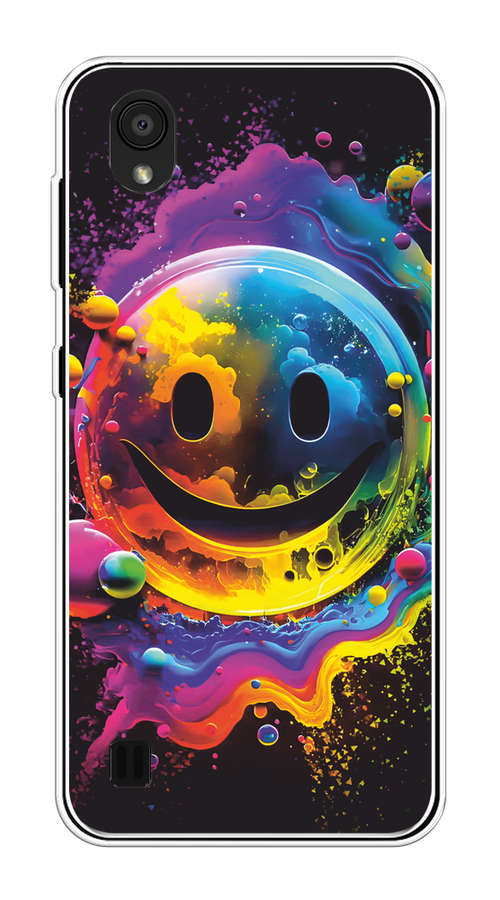 

Чехол Awog на ZTE Blade A5 (2019) "Кислотный смайл", Фиолетовый;желтый;синий, 133050-1