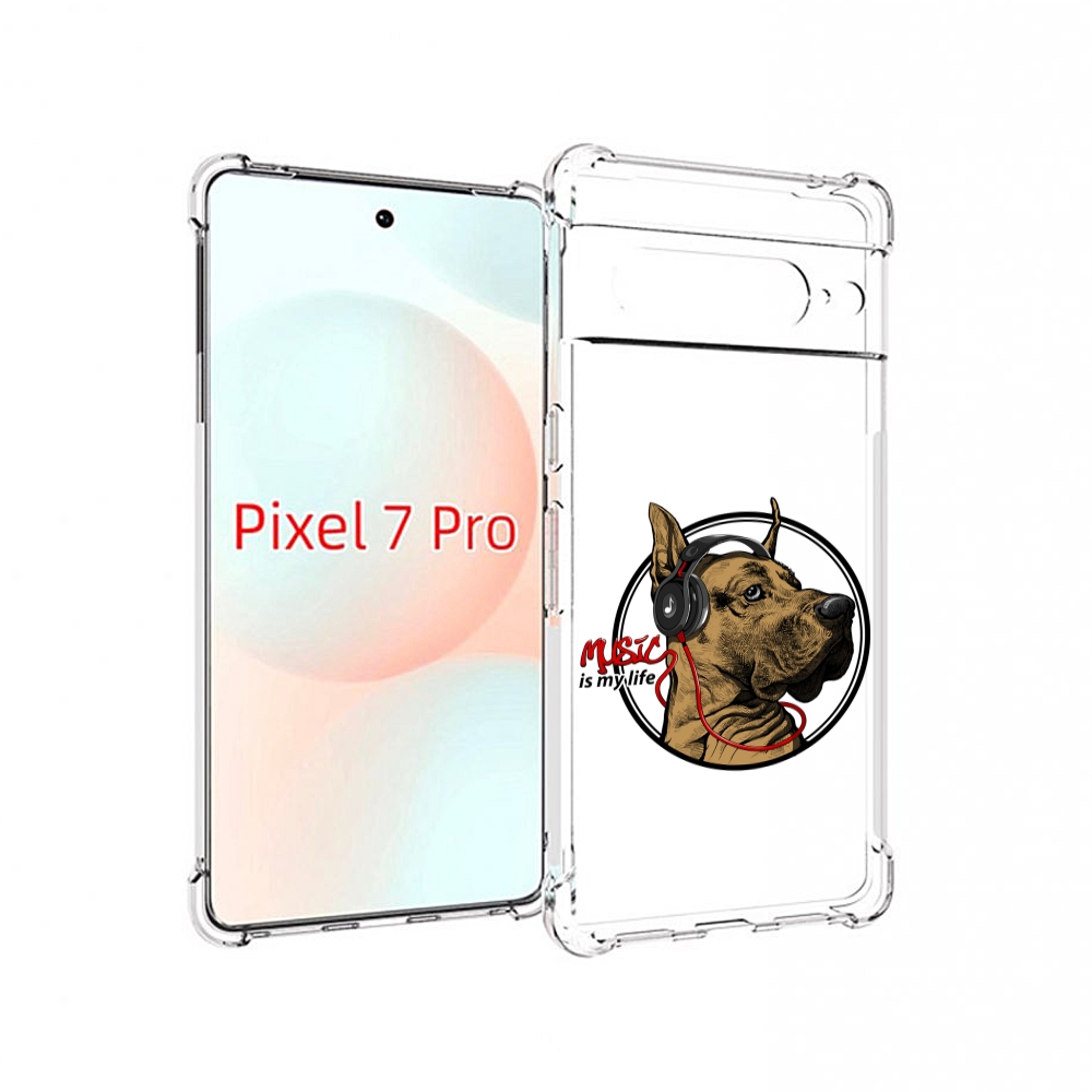 

Чехол Mypads Музыкальная Собака Для Google Pixel 7 Pro, Прозрачный, Tocco