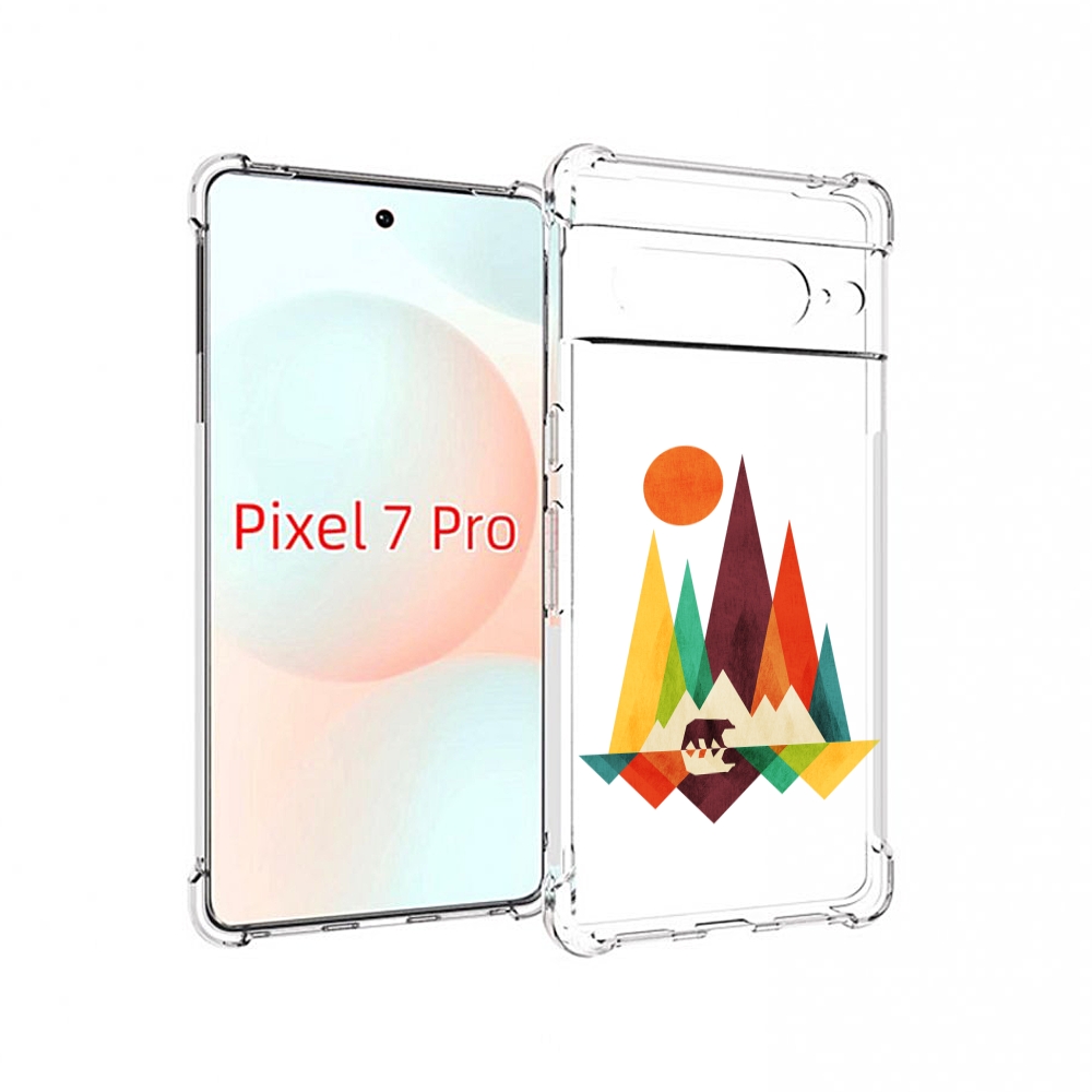 

Чехол Mypads Нарисованные Горы С Медведем Для Google Pixel 7 Pro, Прозрачный, Tocco