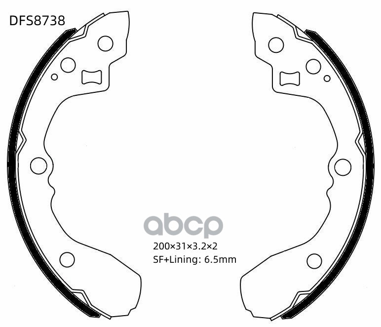 

Тормозные колодки DOUBLE FORCE барабанные DFS8738