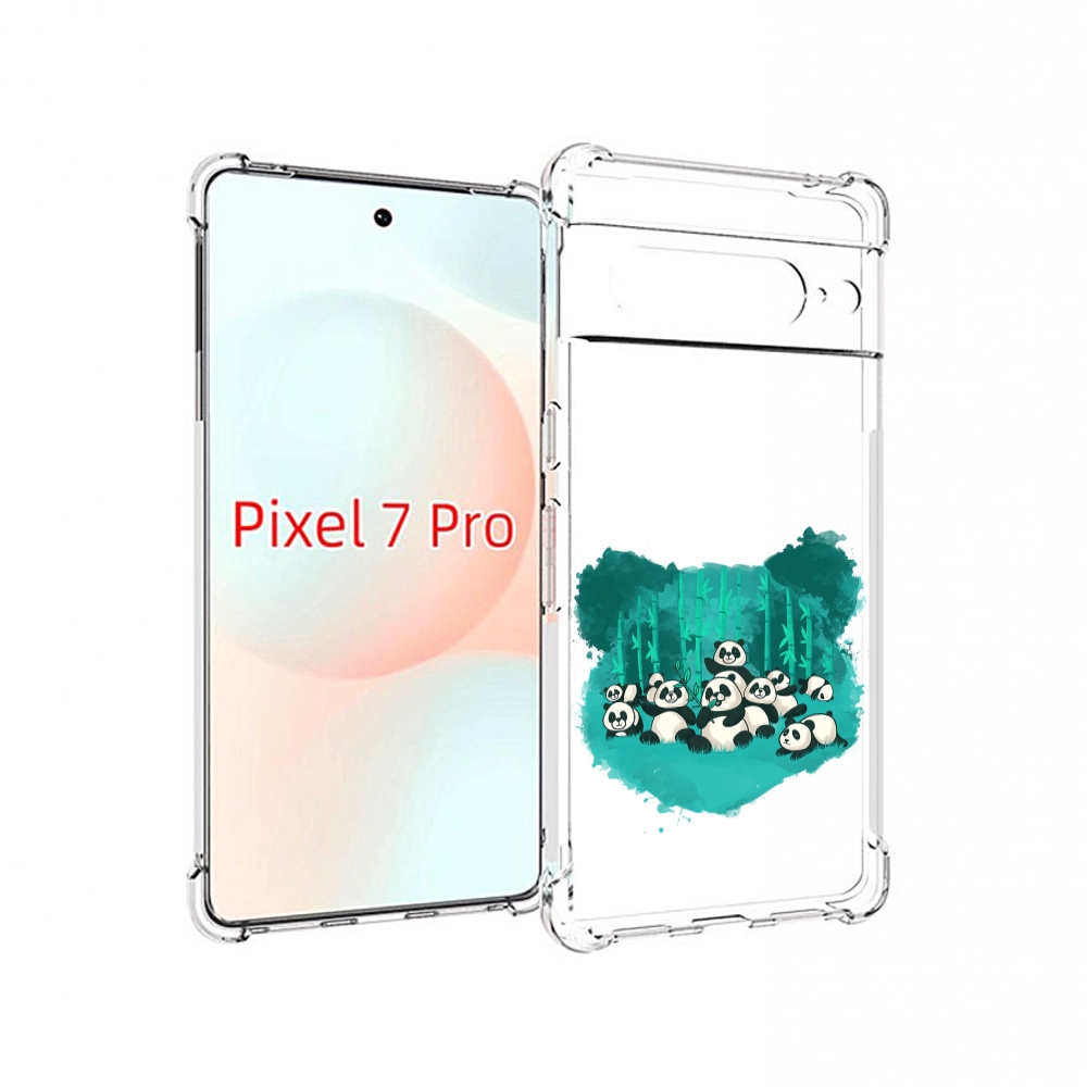 

Чехол Mypads Нарисованные Панды Для Google Pixel 7 Pro, Прозрачный, Tocco