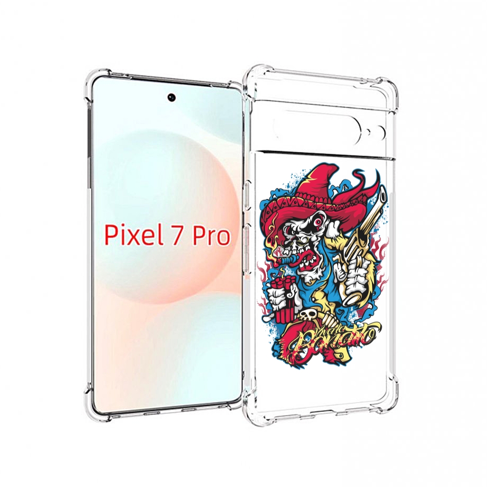 

Чехол Mypads Нарисованный Скелет С Писталетом Для Google Pixel 7 Pro, Прозрачный, Tocco