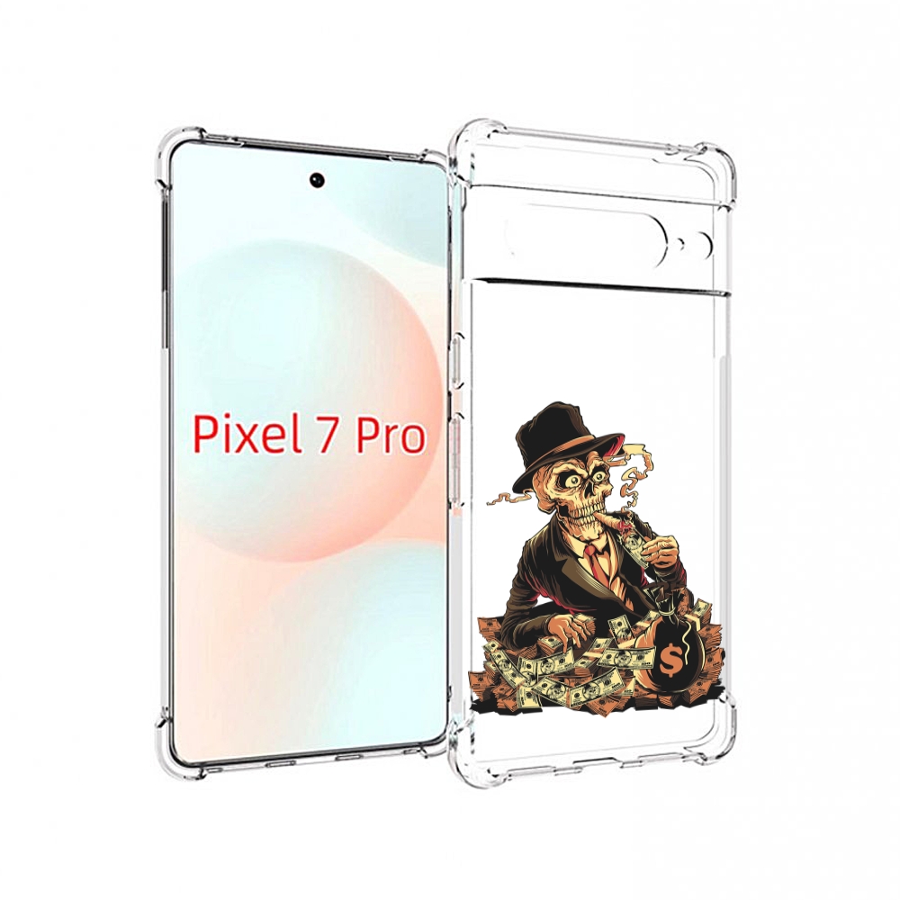 

Чехол Mypads Нарисованный Череп С Сигаретой Для Google Pixel 7 Pro, Прозрачный, Tocco