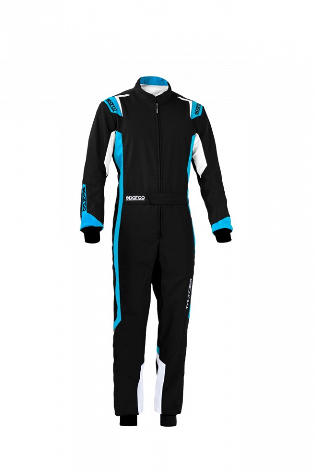 

Sparco SPARCO 002342NRAZ4XL Комбинезон для картинга THUNDER, CIK, чёрный/синий, р-р XL