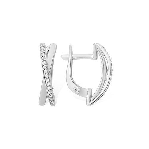 

Серьги из серебра ЯХОНТ Золотой 210189, фианит, 210189