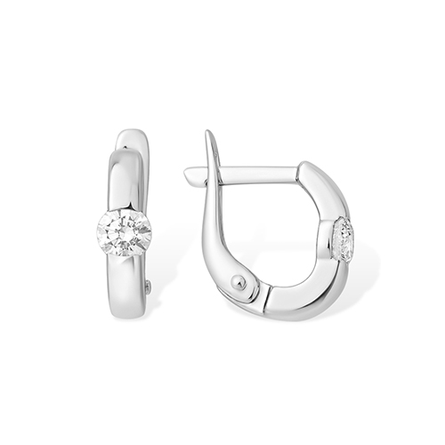 

Серьги из серебра с фианитом Яхонт Ювелирный 210190, 210190