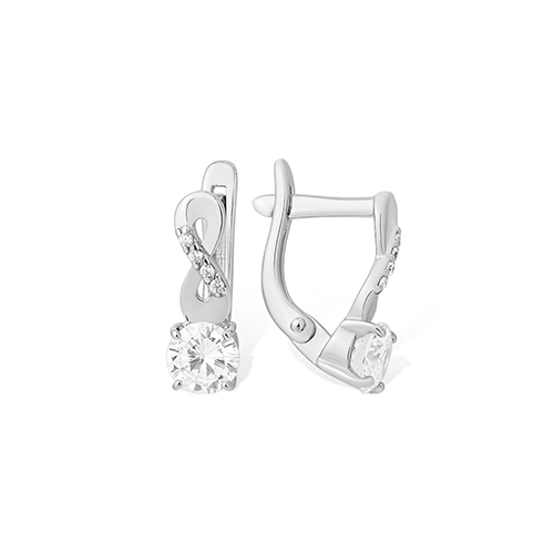 

Серьги из серебра с фианитом Яхонт Ювелирный 210191, 210191