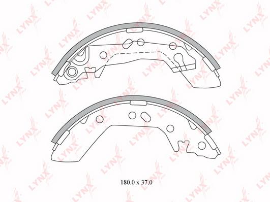 

Тормозные колодки LYNXauto задние барабанные BS6301