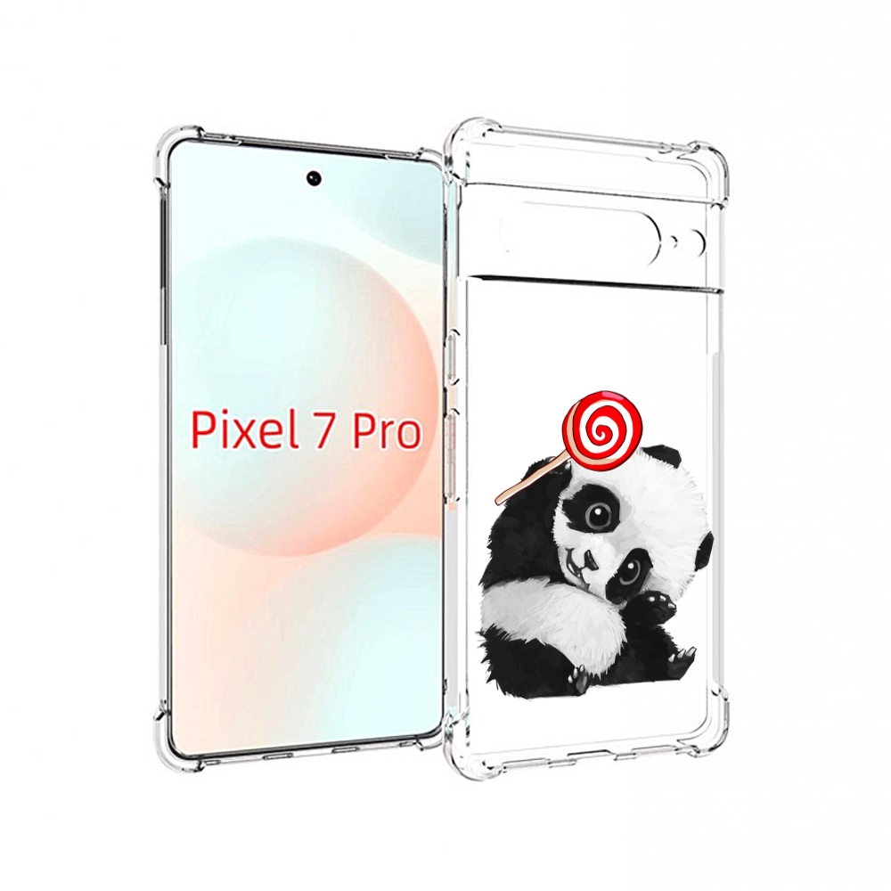 

Чехол Mypads Панда С Леденцом Для Google Pixel 7 Pro, Прозрачный, Tocco