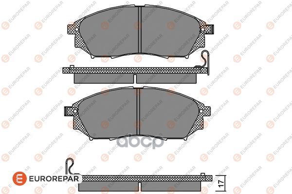 

Тормозные колодки EUROREPAR передние 1623055380, 1623055380