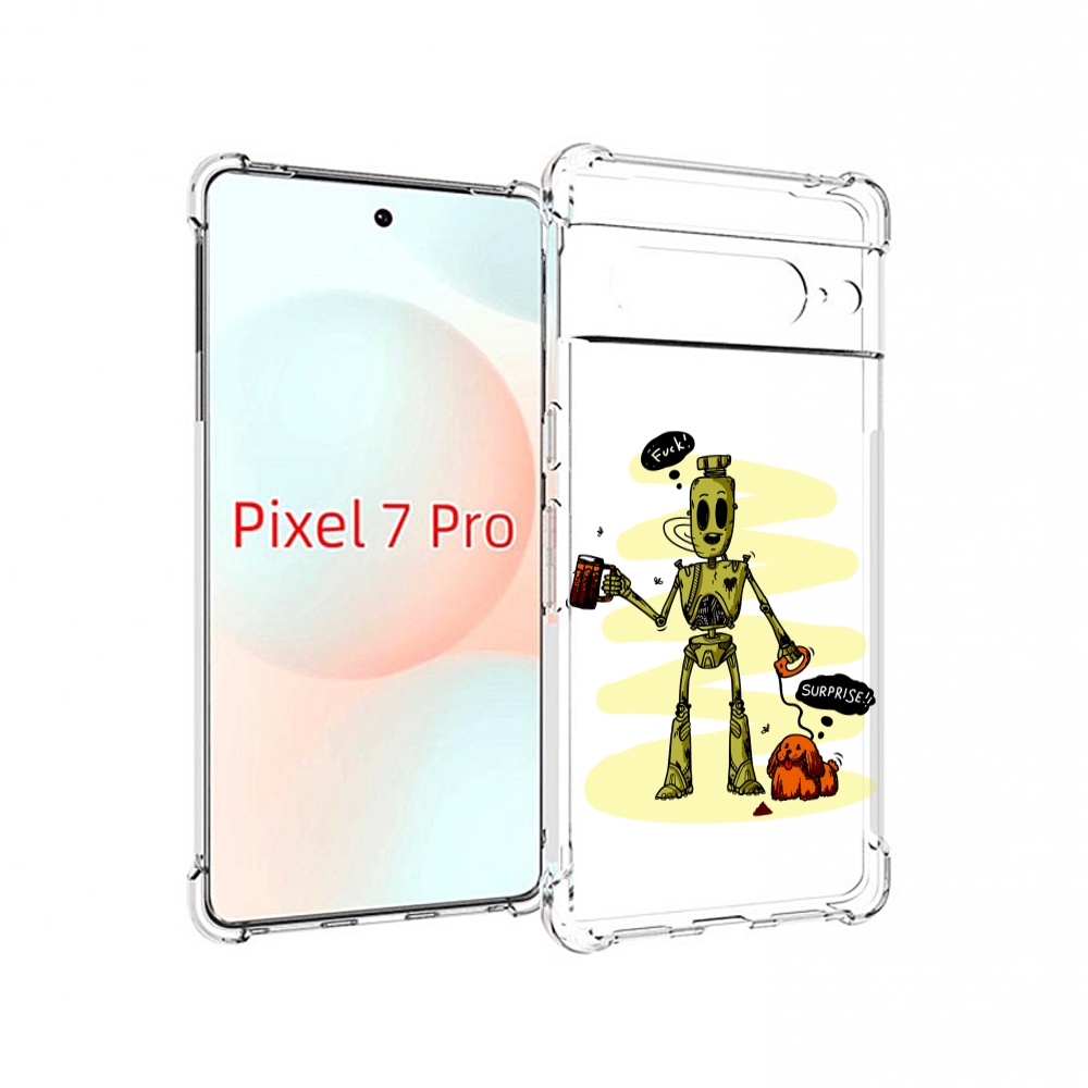 

Чехол Mypads Прикольный Робот Для Google Pixel 7 Pro, Прозрачный, Tocco